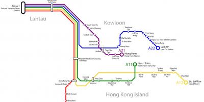 Hong Kong autobús mapa de rutes