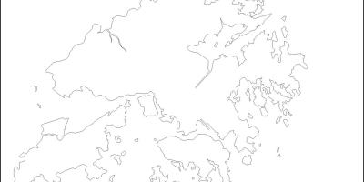 Hong Kong mapa de contorn