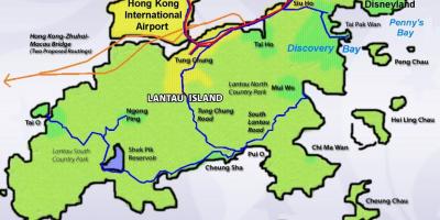 L'illa de Hong Kong mapa turístic