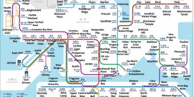 MTR estació mapa de Hong Kong