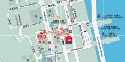 Punt nord MTR estació de sortida mapa