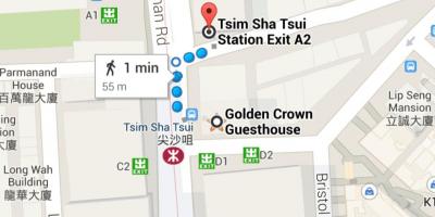 Tsim Sha Tsui MTR estació mapa