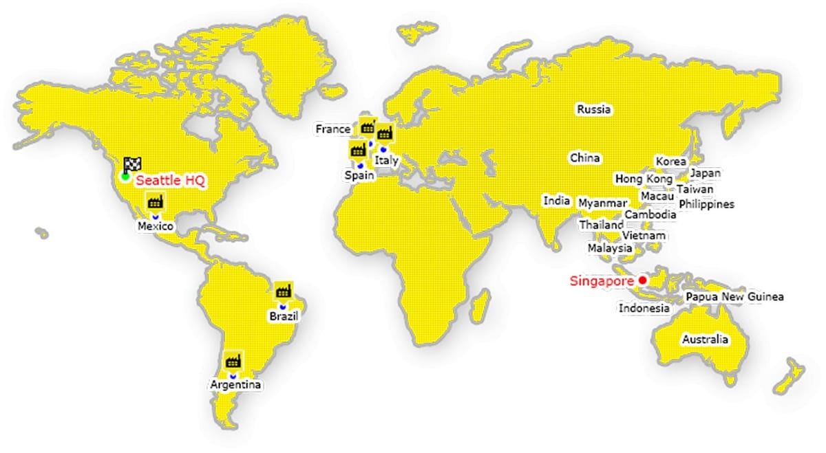 Dòlar de Hong Kong en el mapa del món