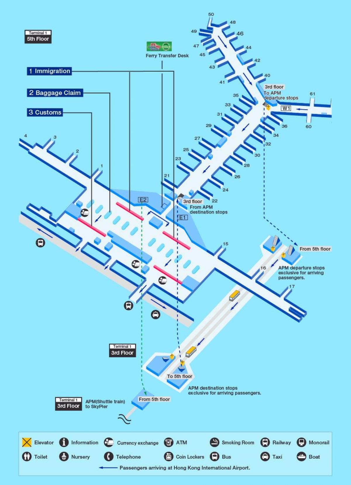 Aeroport de Hong Kong porta mapa