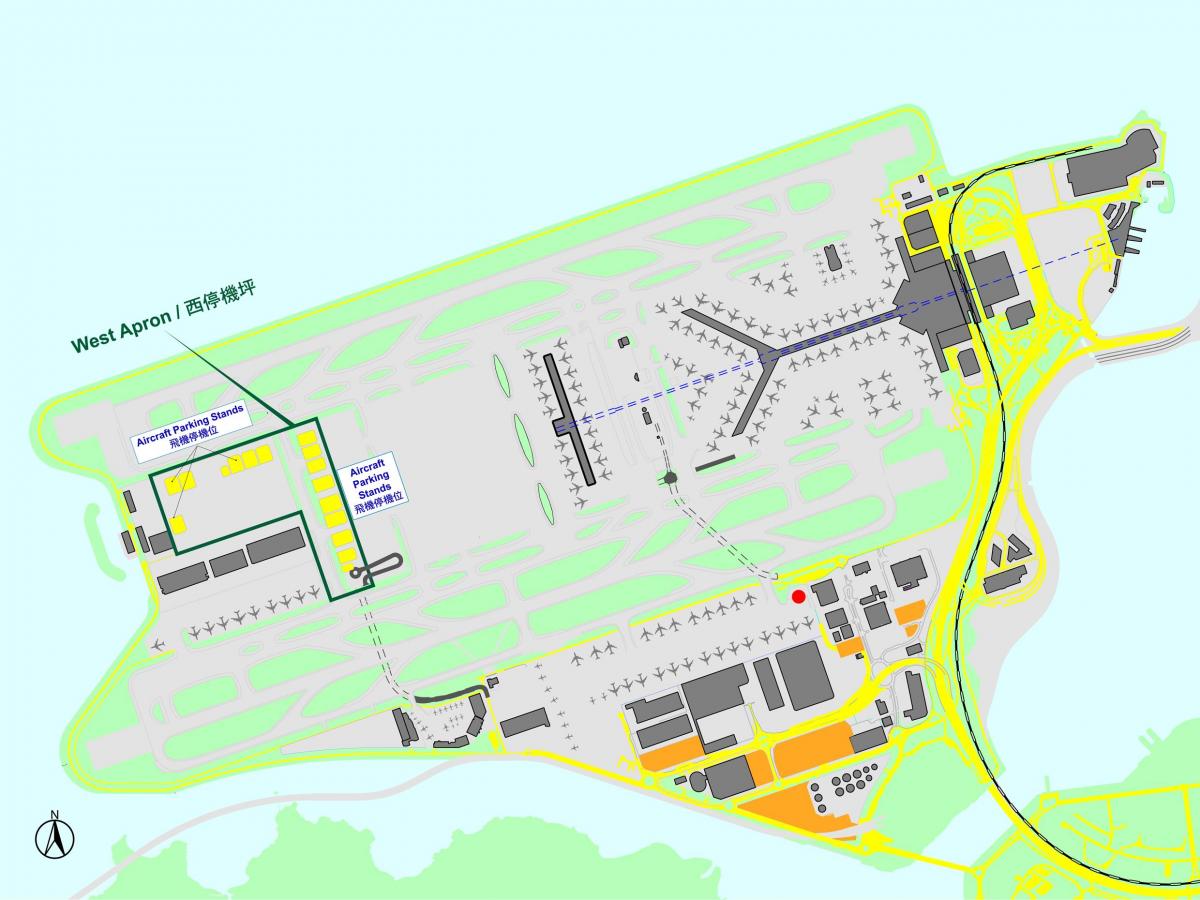 Aeroport internacional de Hong Kong mapa