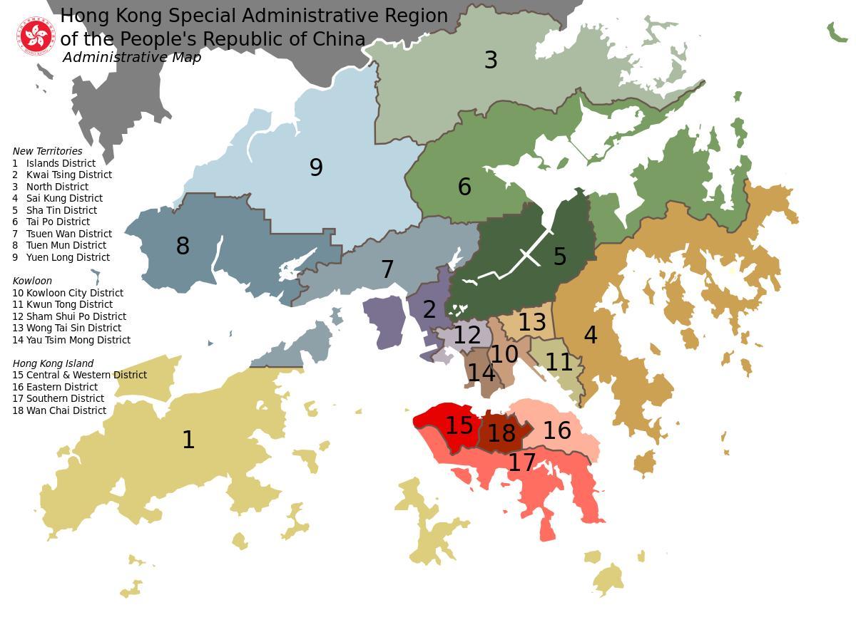 mapa de Hong Kong barris