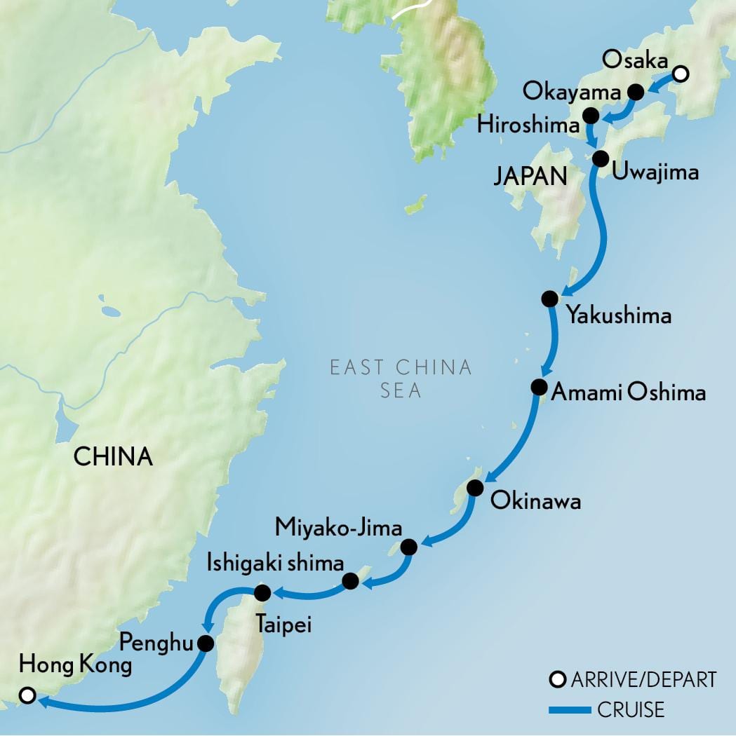 mapa de Hong Kong i el japó