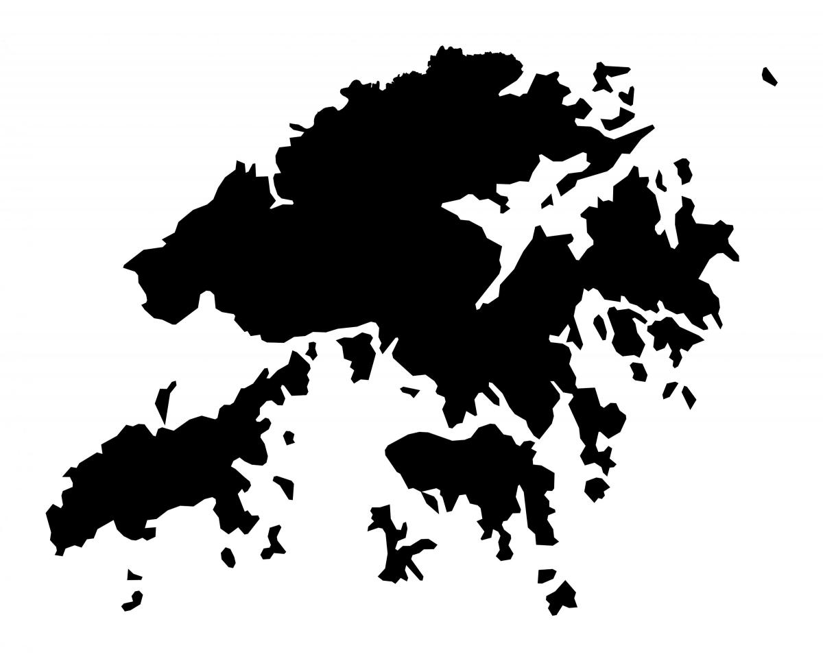 mapa de Hong Kong vector