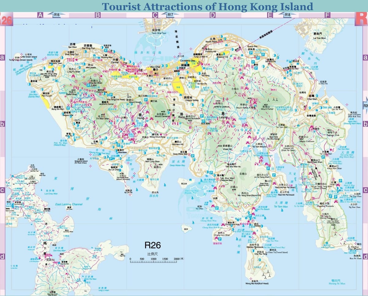 fora de Hong Kong mapa