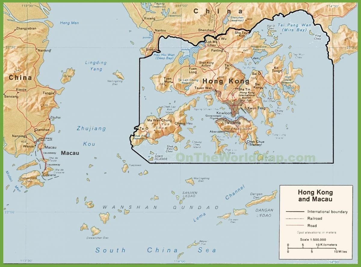 mapa polític de Hong Kong