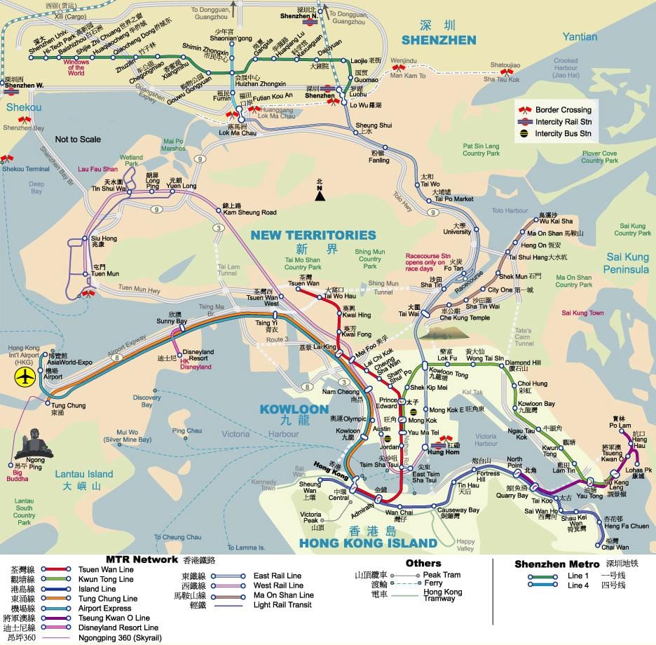 HK metro mapa