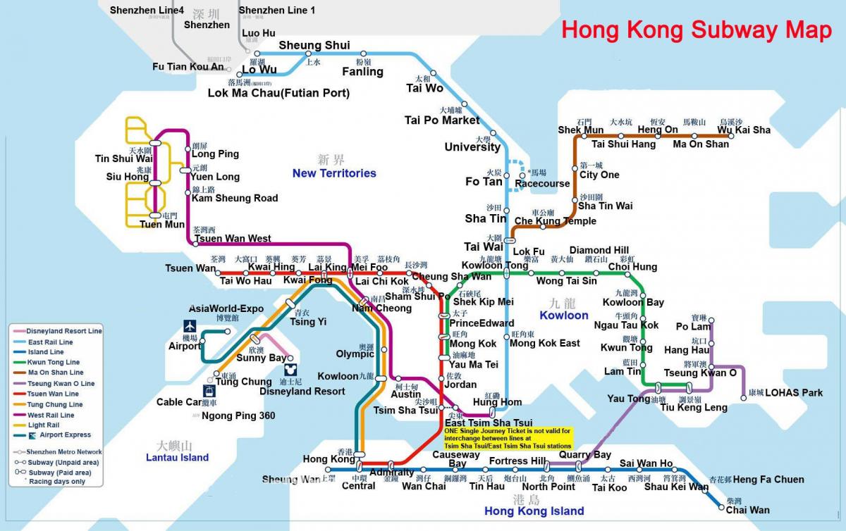 gràcies al mapa de metro de Hong Kong