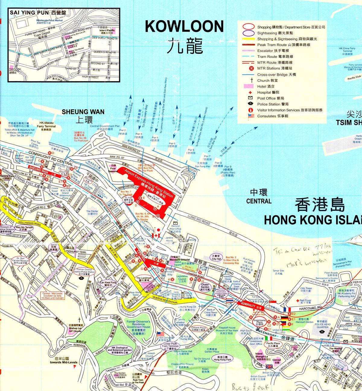 port de Hong Kong mapa