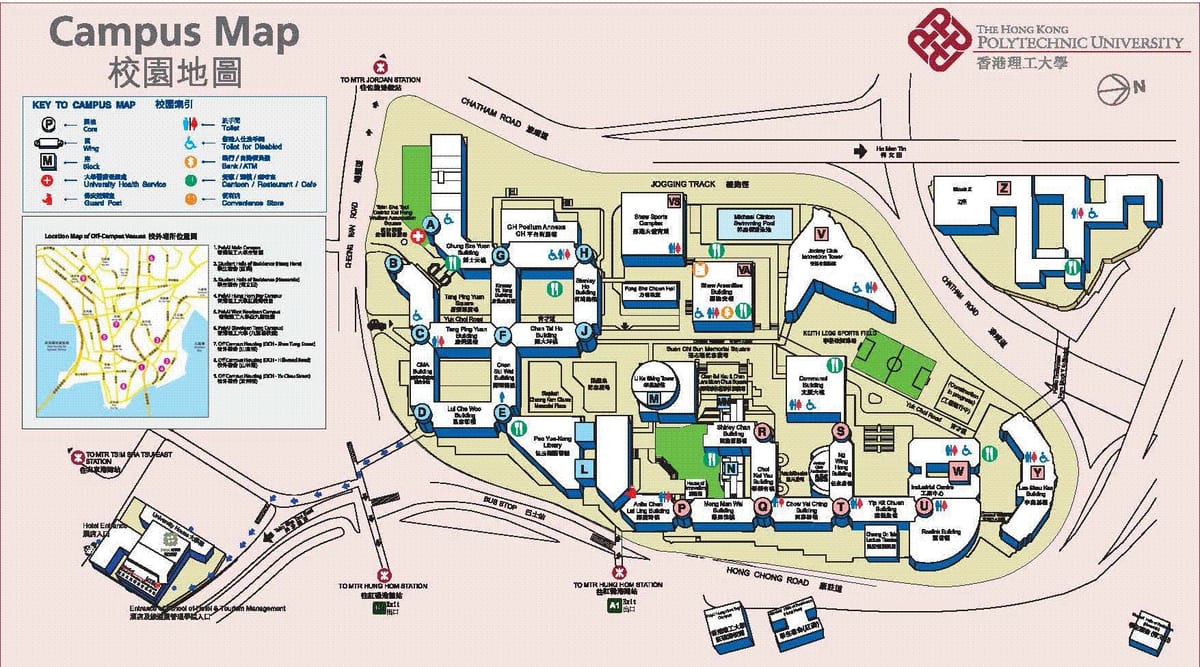 mapa de Hong Kong universitat politècnica