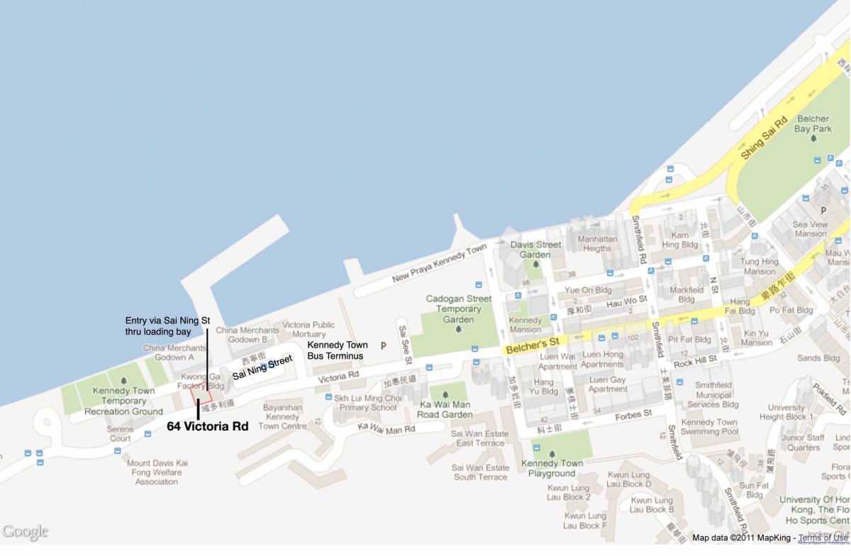 MTR Kennedy town estació mapa