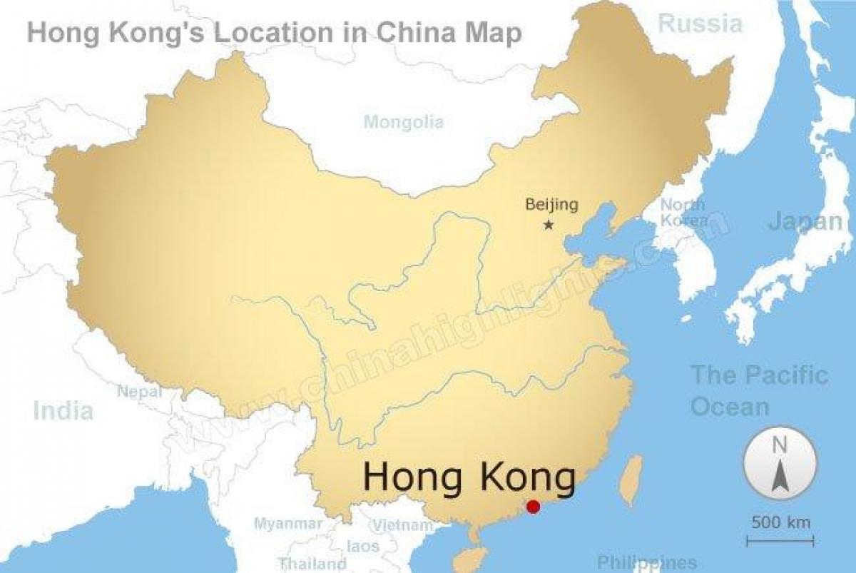mapa de la Xina i Hong Kong