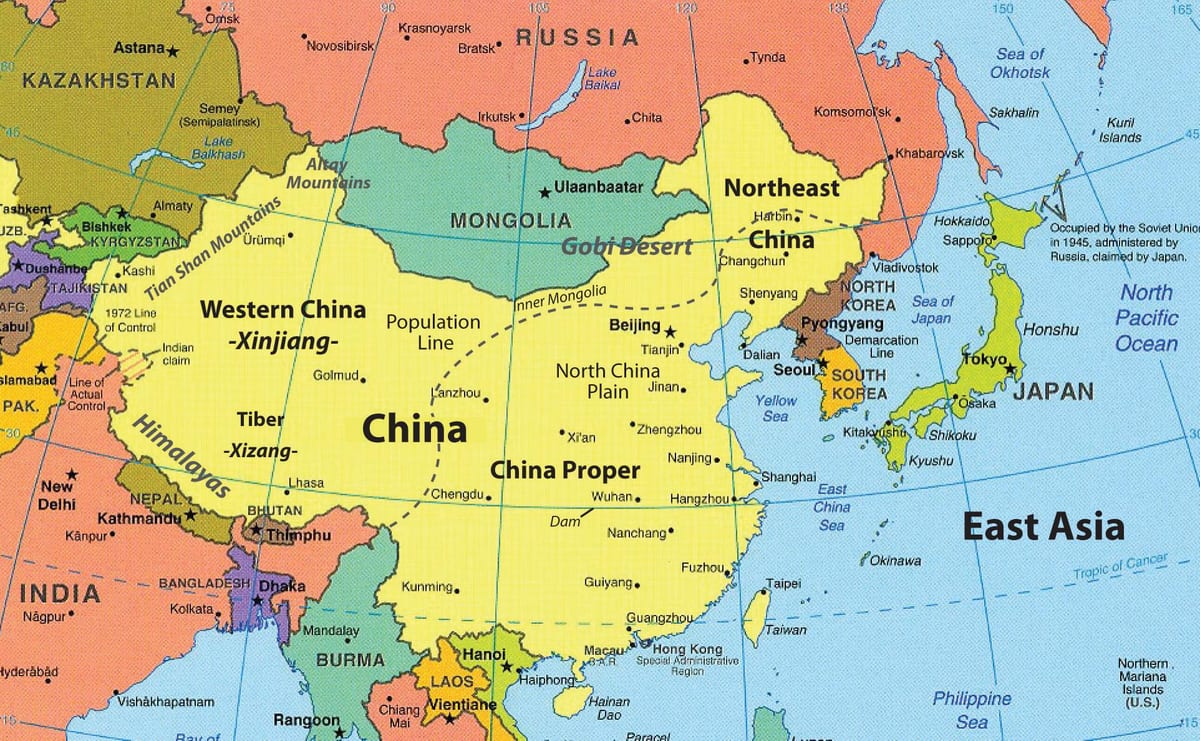 mapa de Hong Kong i els seus voltants