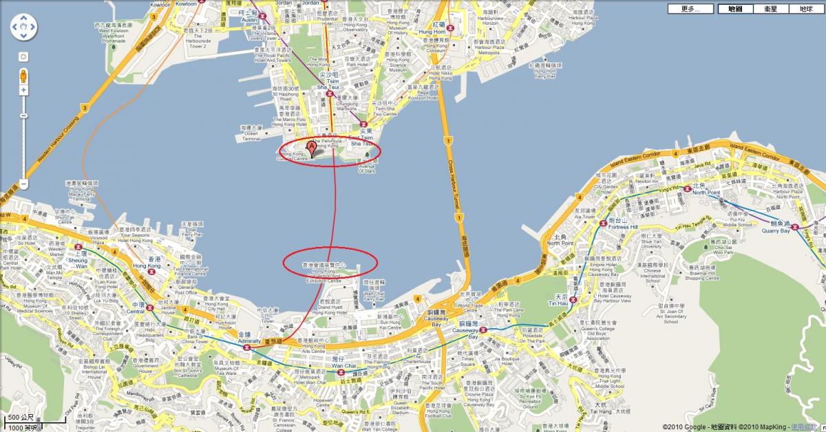 mapa de la victòria del port de Hong Kong