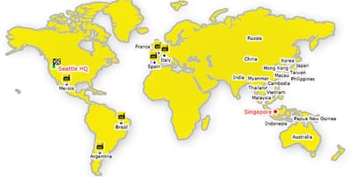 Dòlar de Hong Kong en el mapa del món