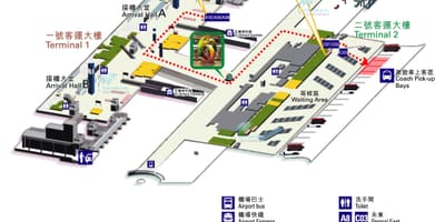 Hongkong mapa de l'aeroport