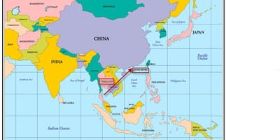 Dòlar de Hong Kong en el mapa d'àsia