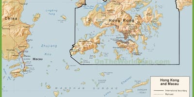 Mapa polític de Hong Kong