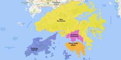 Mapa de Hong Kong zona