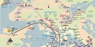 Mapa de Hong Kong trànsit