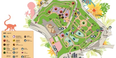 Mapa de Hong Kong zoològics i jardins botànics