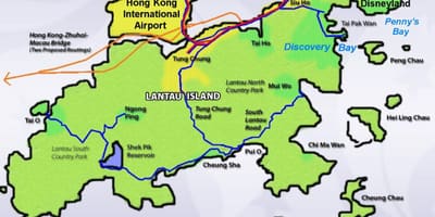 L'illa de Hong Kong mapa turístic